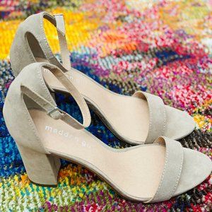 madden girl Beella Blush Suede Dress Sandal